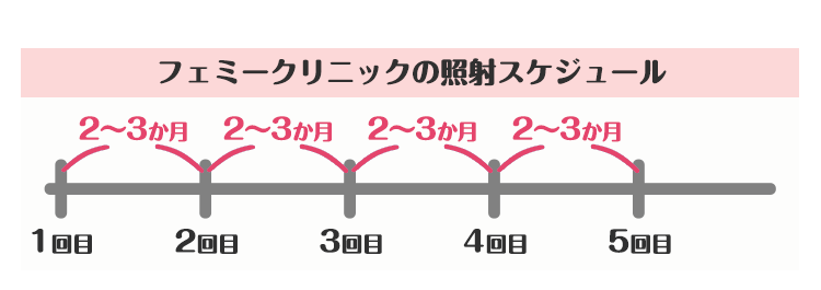 フェミークリニックの脱毛スケジュール